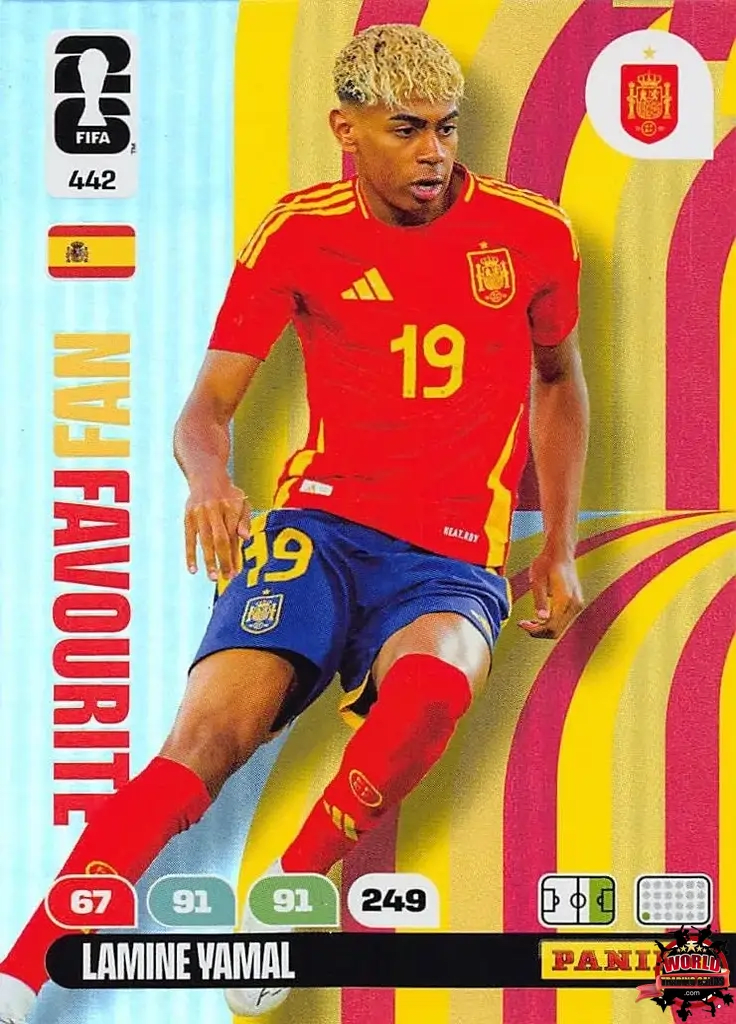 #442|Panini|Adrenlyn XL|FIFA World Cup|2026|Lamine Yamal - Fan Favourite|BASICO