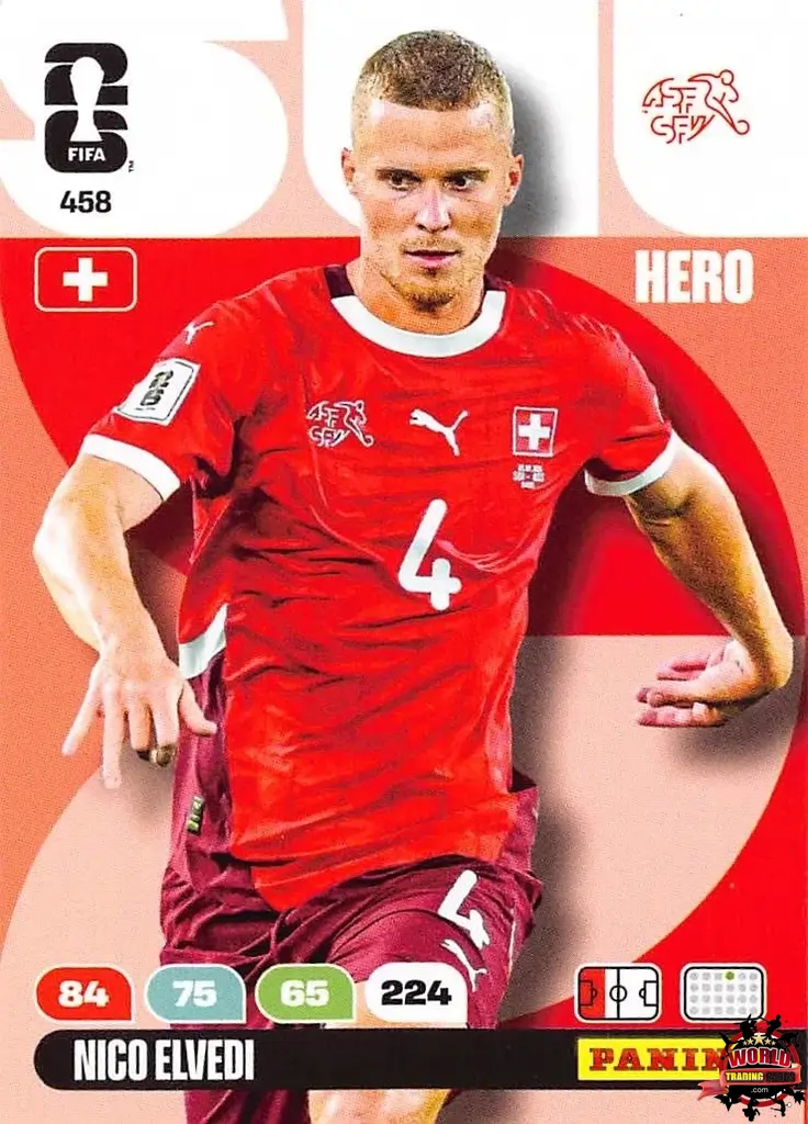 Football Trading Card-Nico Elvedi-Switzerland-Panini Adrenalyn XL Football Trading Card-Nico Elvedi-Switzerland-Panini Adrenalyn XL