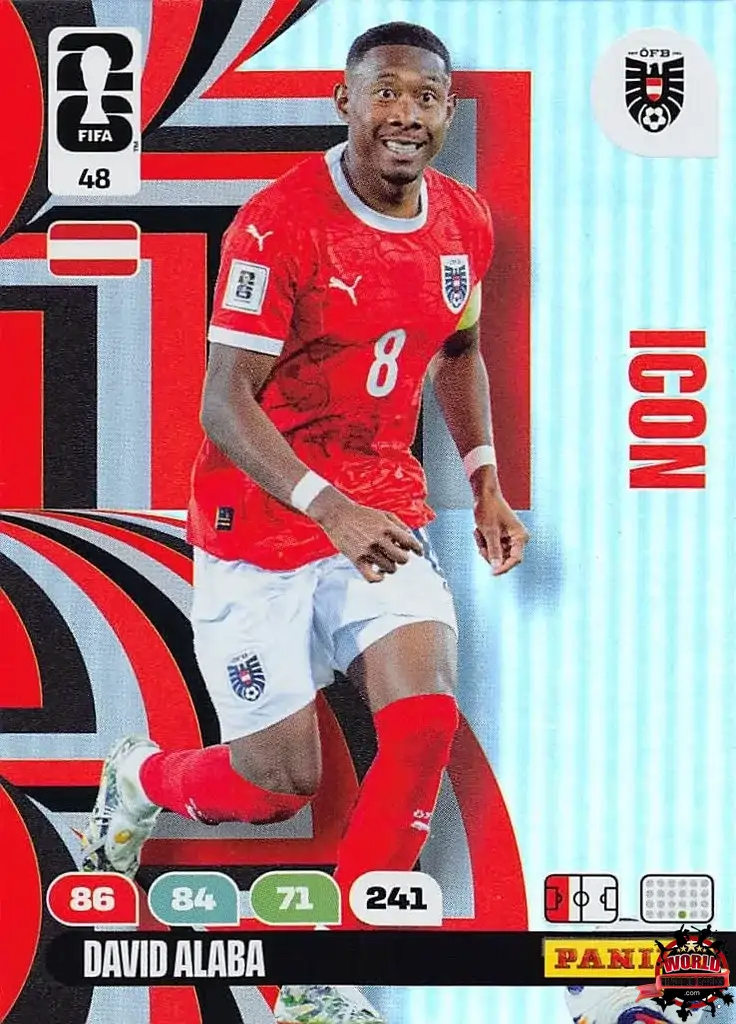 スポーツ選手 ALLADINA Football Trading Card - David Alaba - Icon - Austria - Panini