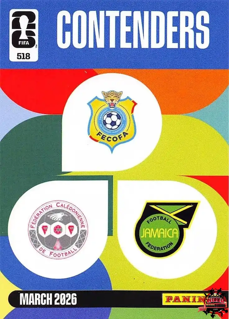 #518|Panini|Adrenlyn XL|FIFA World Cup|2026|Nueva Caledonia / República Democratica Congo|Contenders