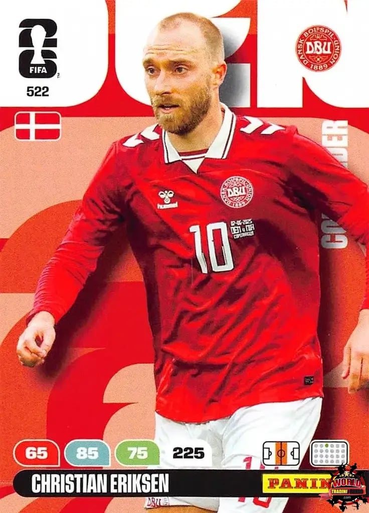 Cromo Trading Card Fútbol-Christian Eriksen-Dinamarca-Panini