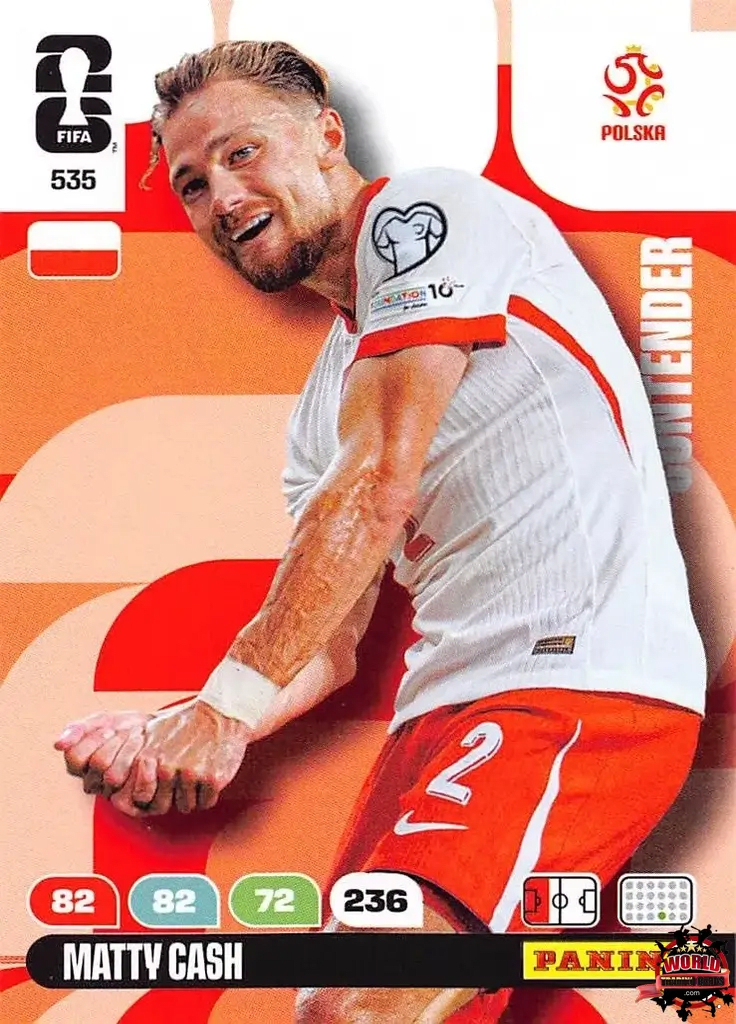 #535|Panini|Adrenlyn XL|FIFA World Cup|2026|Matty Cash|Contenders
