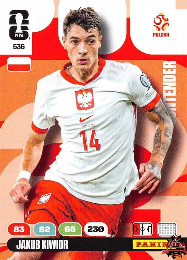 #536|Panini|Adrenlyn XL|FIFA World Cup|2026|Jakub Kiwior|Contenders