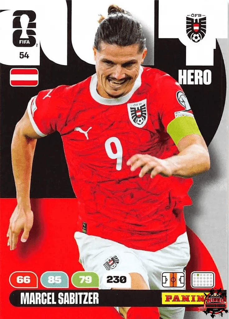 #054|Panini|Adrenlyn XL|FIFA World Cup|2026|Marcel Sabitzer |BASICO
