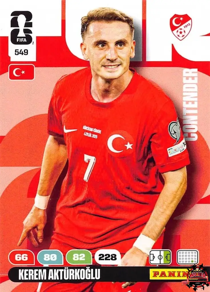 #549|Panini|Adrenlyn XL|FIFA World Cup|2026|Kerem Akturkoglu |Contenders