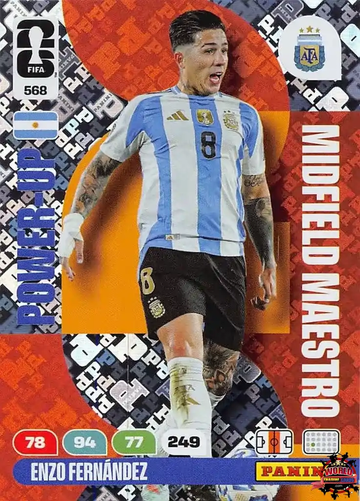 Football Trading Card-Enzo Fernández-Argentina-Panini Adrenalyn XL