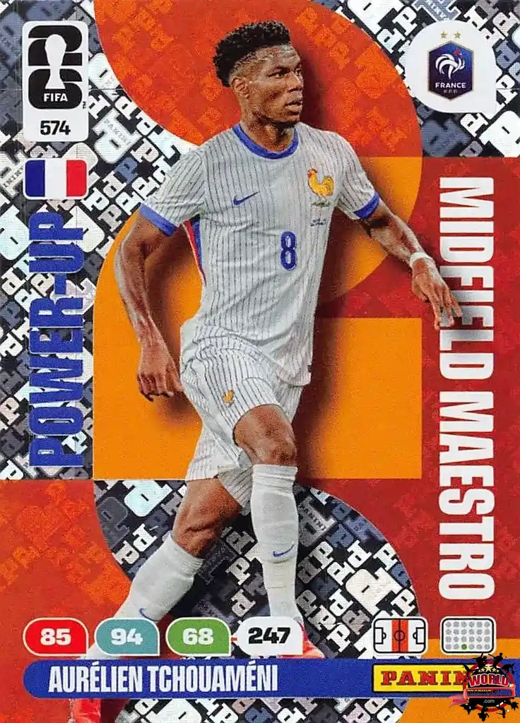 #574|Panini|Adrenlyn XL|FIFA World Cup|2026|Aurelien Tchouameni|Midfield Maestro
