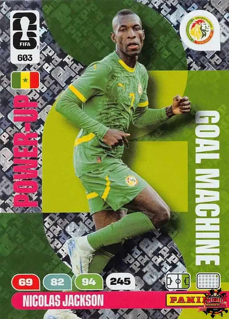 #603|Panini|Adrenlyn XL|FIFA World Cup|2026|Nicolas Jackso|Goal Machine