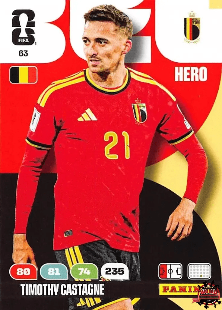 #063|Panini|Adrenlyn XL|FIFA World Cup|2026|Timothy Castagne |BASICO