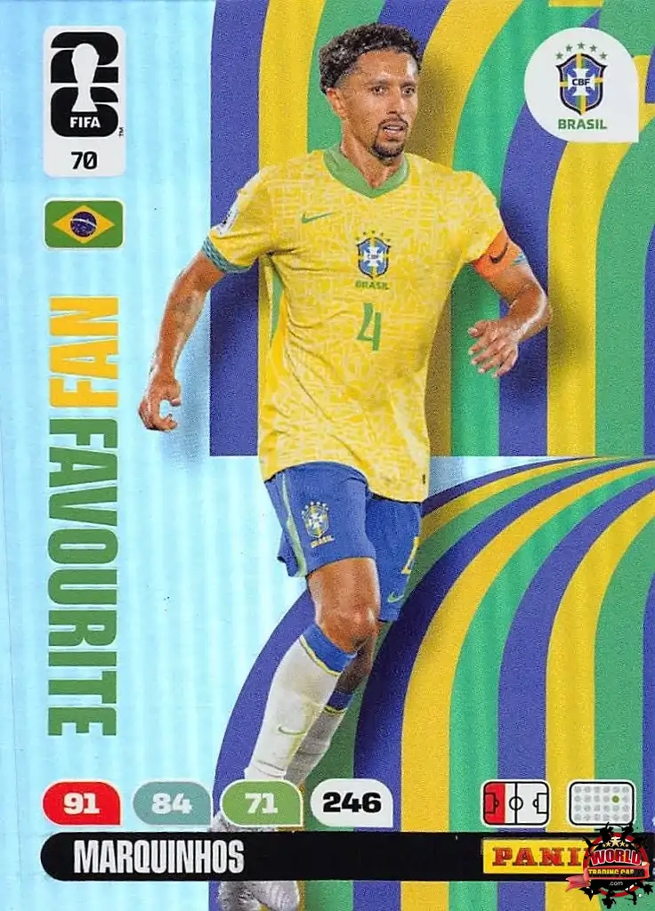 #070|Panini|Adrenlyn XL|FIFA World Cup|2026|Marquinhos - Fan Favourite|BASICO
