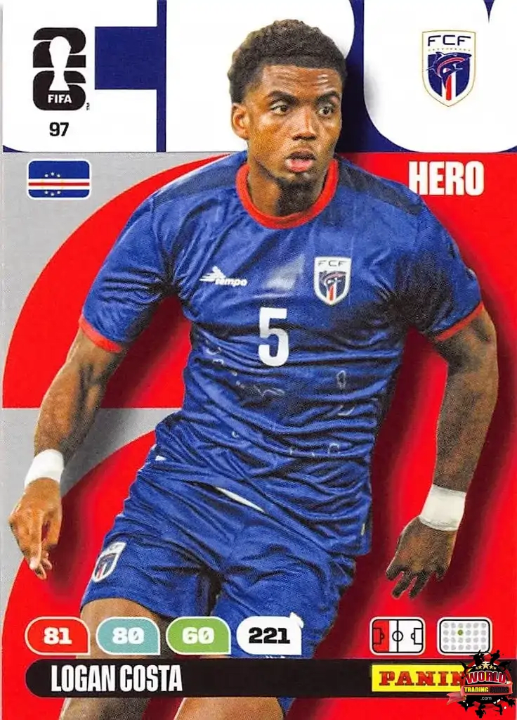 Soccer Trading Card-Logan Costa -Cape Verde-Panini Adrenalyn XL Soccer Trading Card-Logan Costa -Cape Verde-Panini Adrenalyn XL