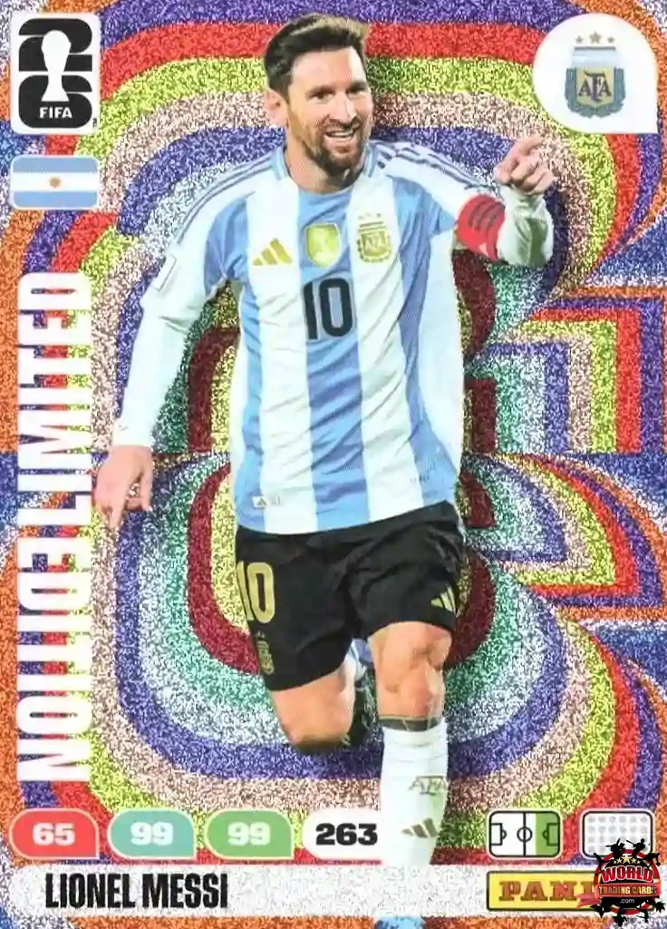 Cromo Trading Card Fútbol-Lionel Messi-Argentina-Panini Adrenalyn XL Fifa  World Cup 2026-LE3-Limited Edition