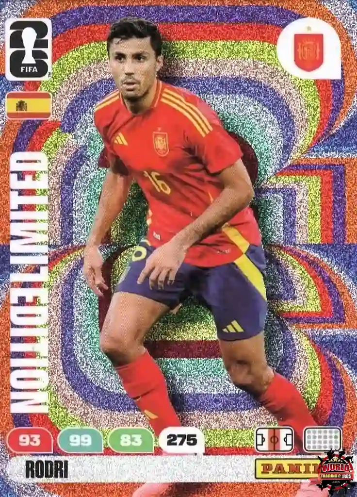 Cromo Trading Card Fútbol-Rodri-España-Panini Adrenalyn XL Fifa