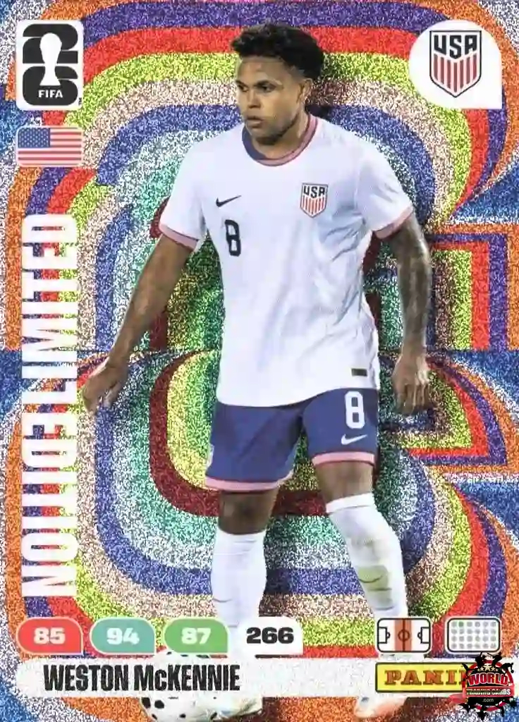 Soccer Trading Card-Weston McKennie-USA-Panini Adrenalyn XL FIFA World Cup 2026-LE77-Limited Edition