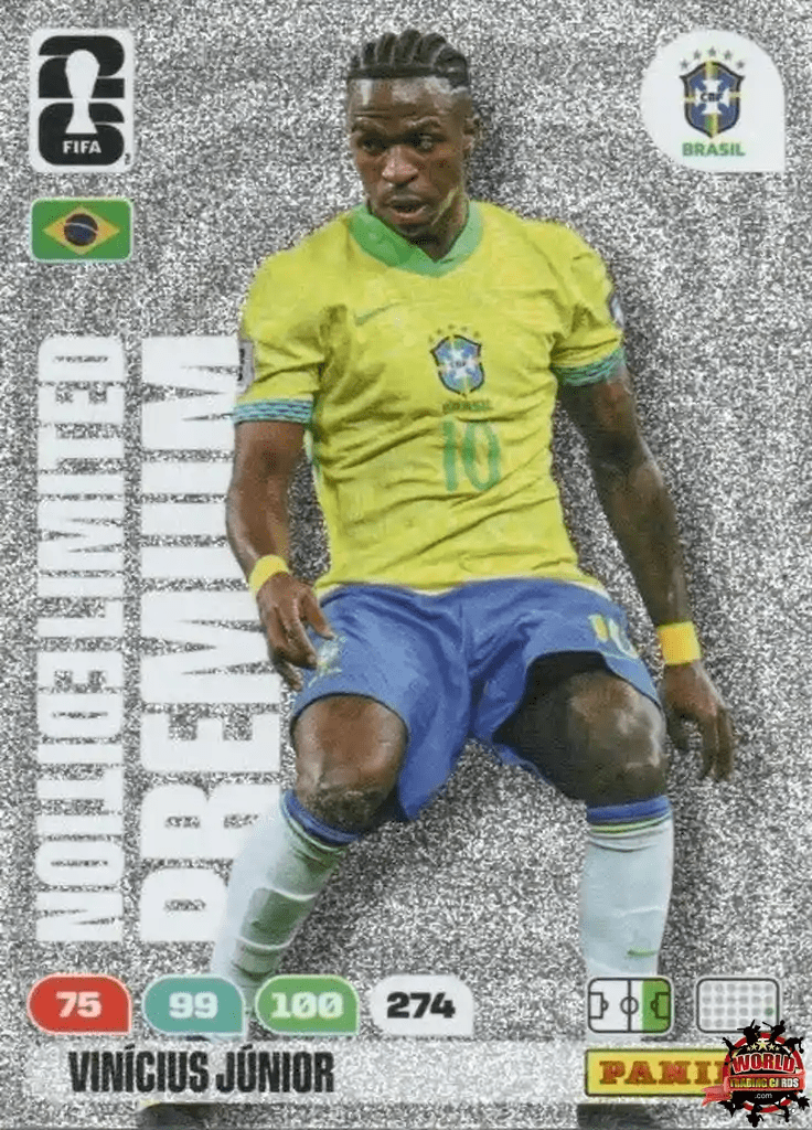A BENCAO, VINICIUS ヴィニシウス・ヂ・モラエス 20CDBOX Cromo Trading Card Fútbol-Vinícius Junior-Brasil-Panini Adrenalyn