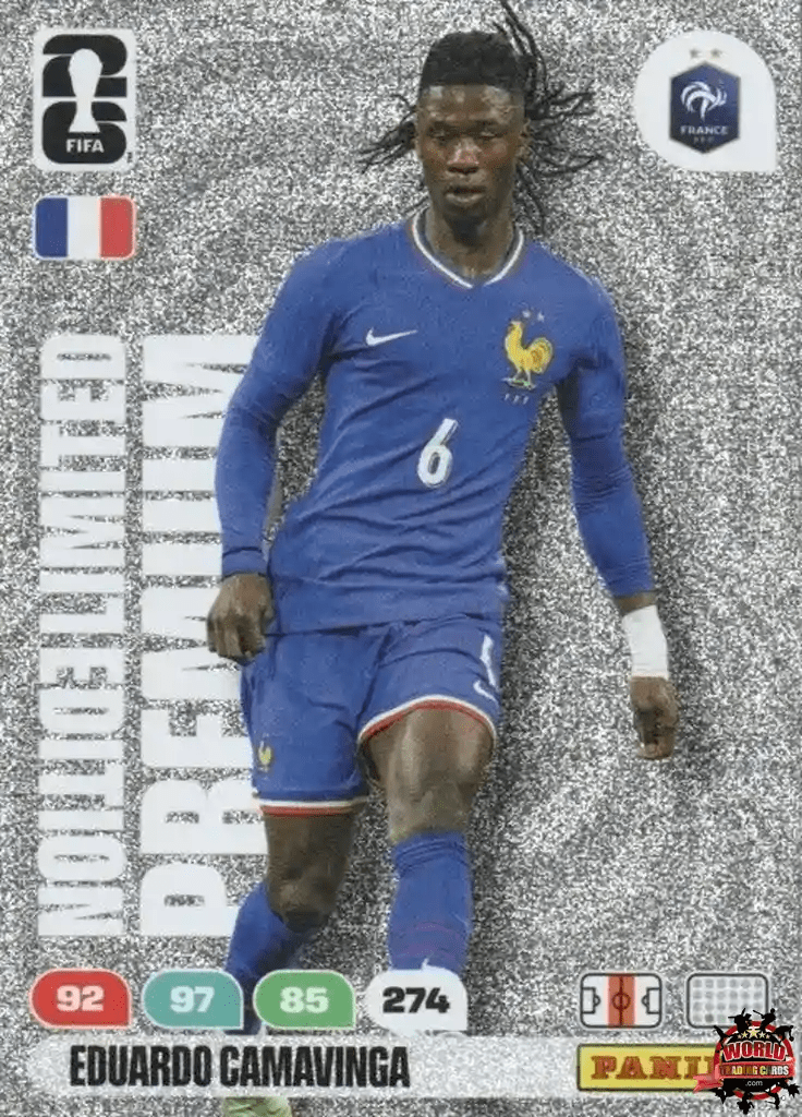 Football Trading Card-Eduardo Camavinga-France-Panini Adrenalyn XL FIFA  World Cup 2026-PLE4-Premium Limited Edition