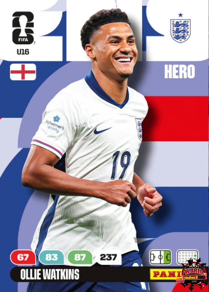 Football Trading Card-Ollie Watkins-England-Panini Adrenalyn XL FIFA World  Cup 2026-U16-Update
