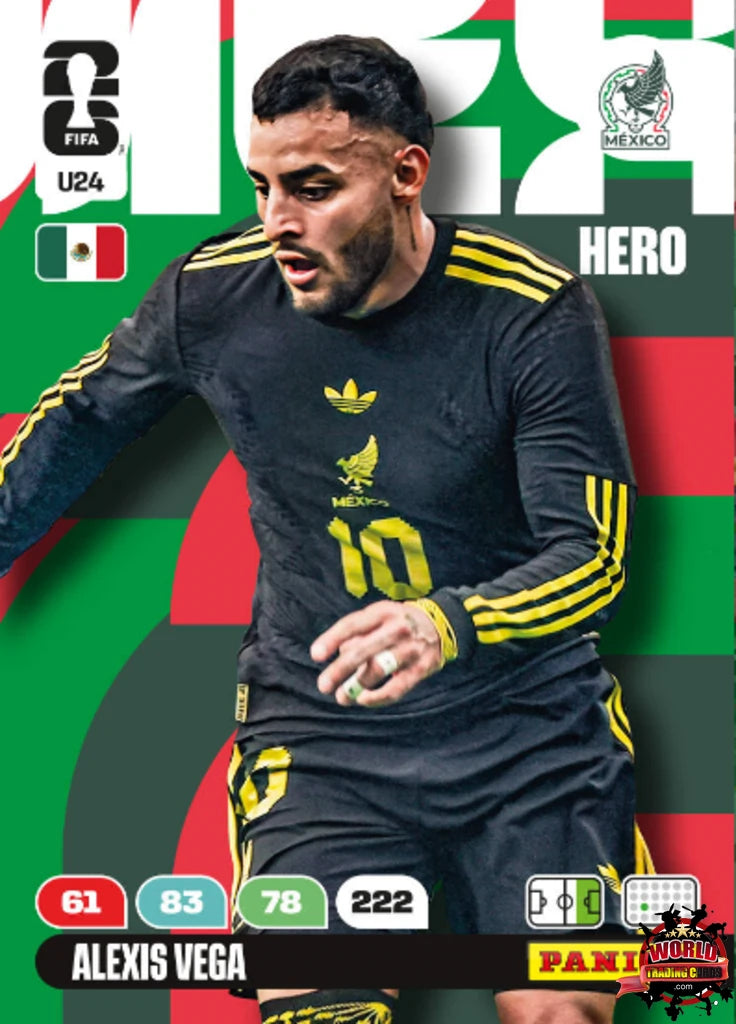 Football Trading Card-Alexis Vega-Mexico-Panini Adrenalyn XL Fifa