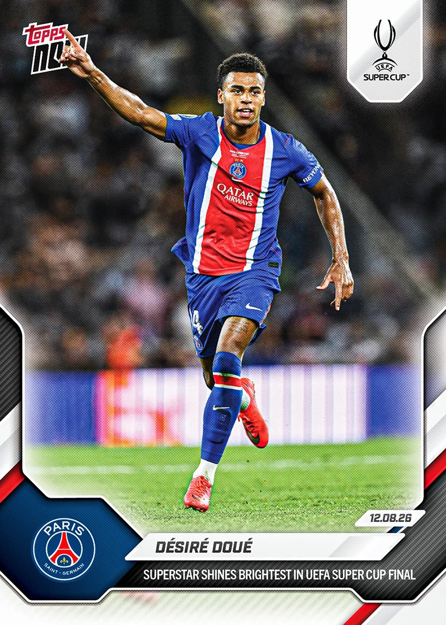 2026-27 | Topps | Now | Uefa Champions League | Désiré Doué | Base | #002 | Limited Editions | PREORDEN | ENVÍO 30 días aproximadamente desde la fecha de compra.