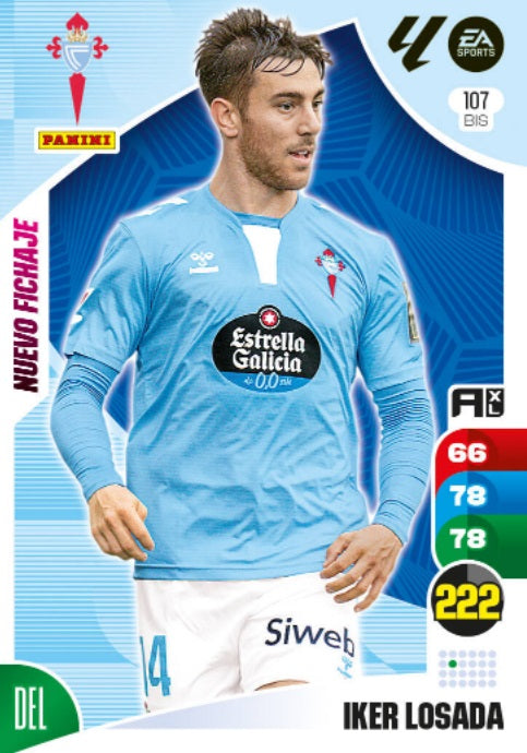 Iker Losada - Panini Adrenalyn XL La Liga 2024/2025 - #107 Bis - Nuevo Fichaje - Celta