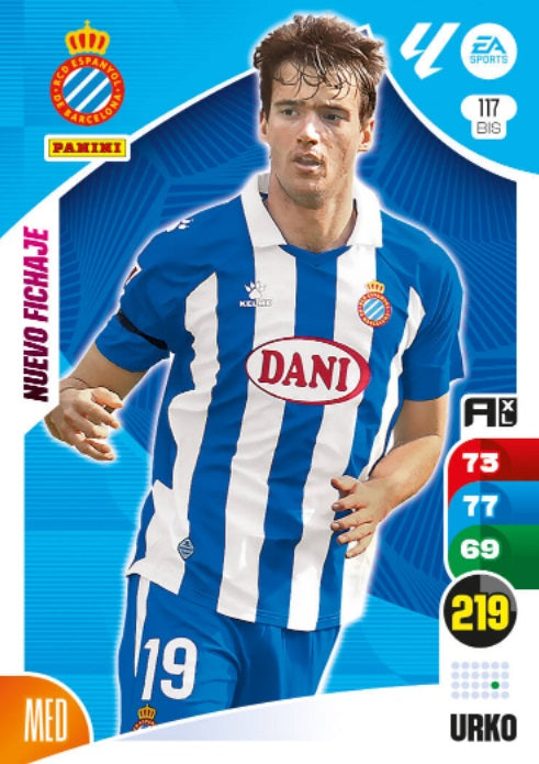 Urko - Panini Adrenalyn XL La Liga 2024/2025 - #117 Bis - Nuevo Fichaje - Español