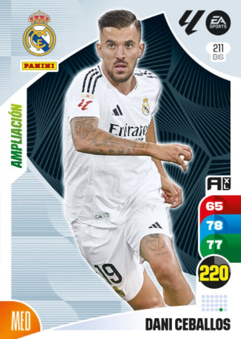 Dani Ceballos - Panini Adrenalyn XL La Liga 2024/2025 - #211 BIS -. REAL MADRID - AMPLIACIÓN