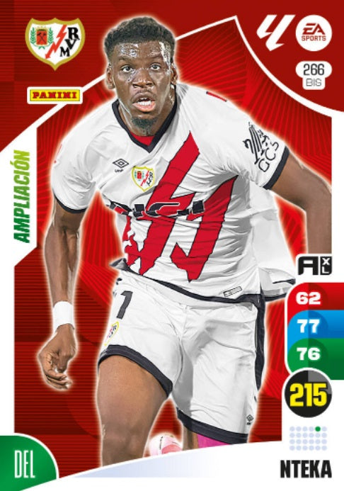 Nteka - Panini Adrenalyn XL La Liga 2024/2025 - #266 BIS -. RAYO VALLECANO - AMPLIACIÓN