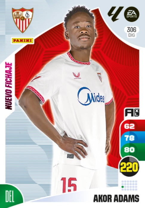 Panini Adrenalyn XL La Liga 2024/2025 - #306 Bis-. Akor Adams - Nuevo Fichaje - Sevilla