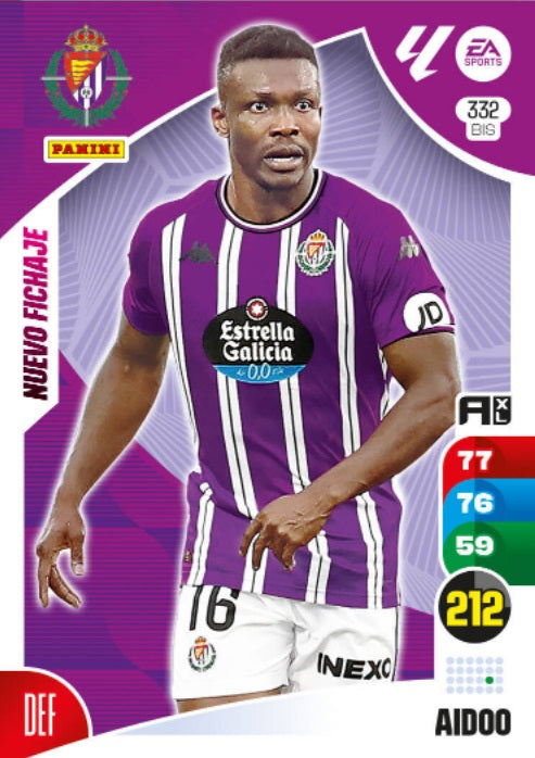 Panini Adrenalyn XL La Liga 2024/2025 - #332 Bis-. Aidoo - Nuevo Fichaje - Valladolid