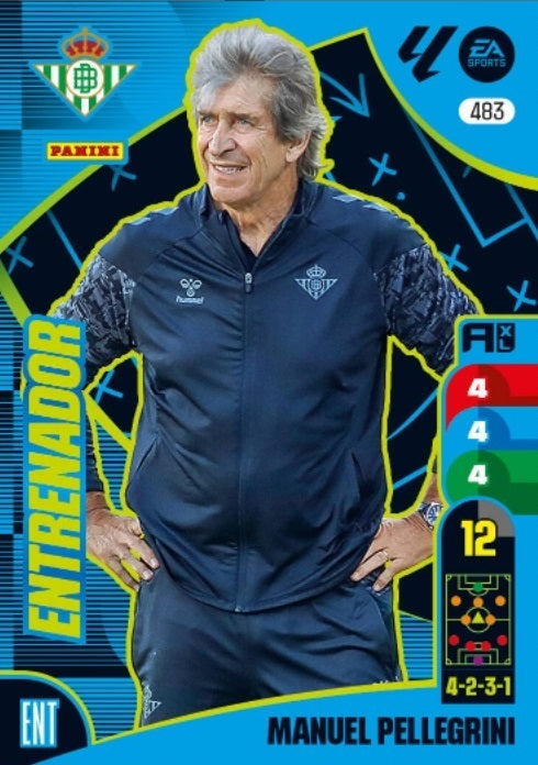 Manuel Pellegrini - Panini Adrenalyn XL La Liga 2024/2025 - #483 - Real Betis - Entrenador