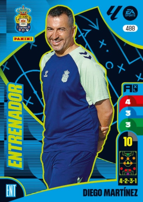 Diego Martínez - Panini Adrenalyn XL La Liga 2024/2025 - #488-. UD Las Palmas - Entrenador
