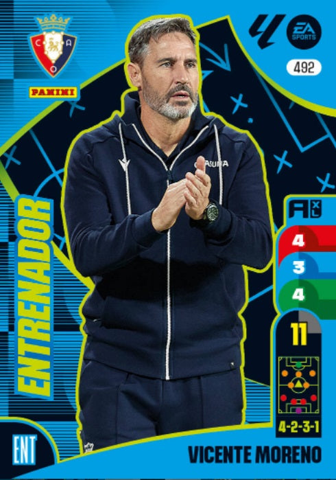 Vicente Moreno - Panini Adrenalyn XL La Liga 2024/2025 - #492-. CA Osasuna - Entrenador