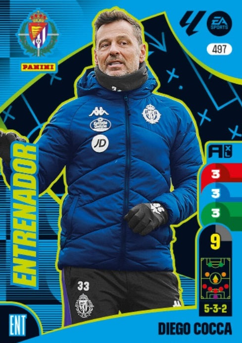Diego Cocca - Panini Adrenalyn XL La Liga 2024/2025 - #497-. Real Valladolid - Entrenador