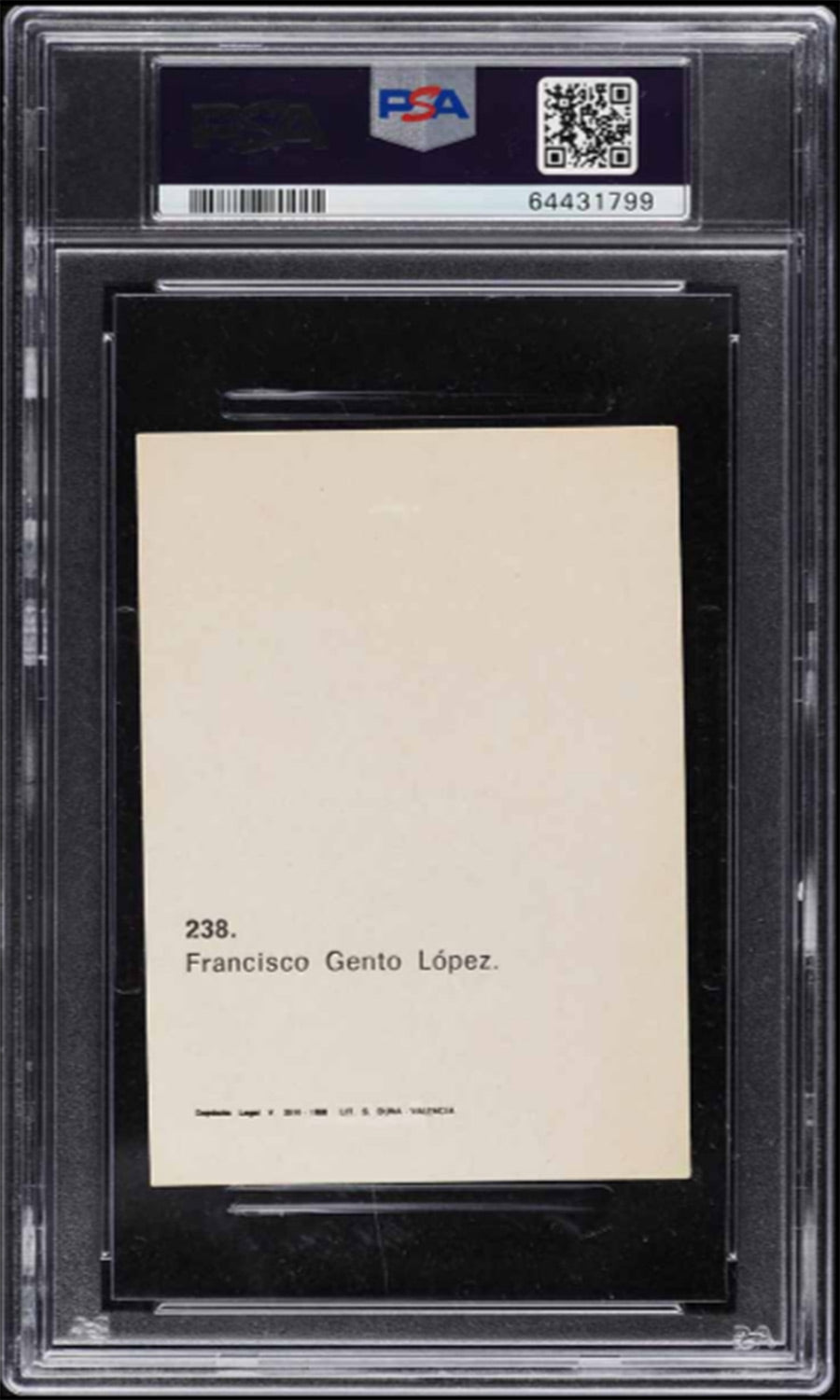 Francisco Gento - 1968 - Difusora de Cultura Juegos Olímpicos - #238 - Real Madrid - PSA 5 - World Trading Cards - Tarjeta Fútbol - Cromo Graded