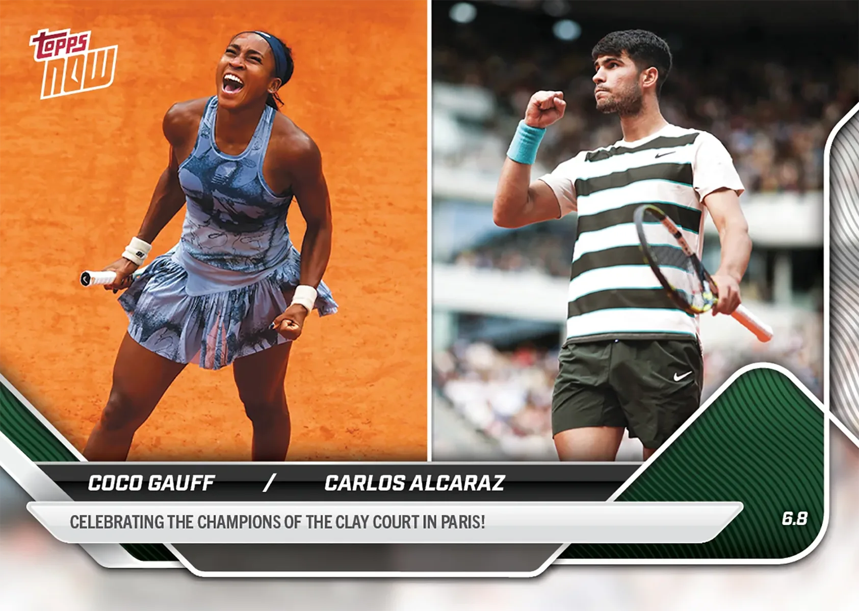 Carlos Alcaraz / Coco Gauff - 2025 Tennis Topps NOW - TGA1 - Topps Now Tennis - World Trading Cards