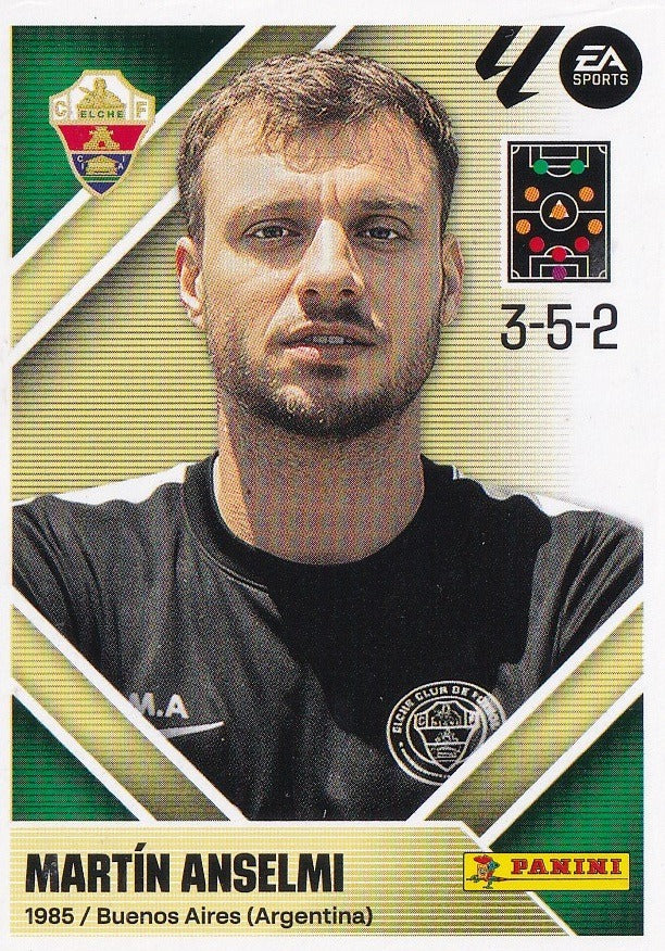 Panini | Liga Este | 2026-2027 | Elche CF | Basico | #002 | Martin Anselmi | 2ª Edición