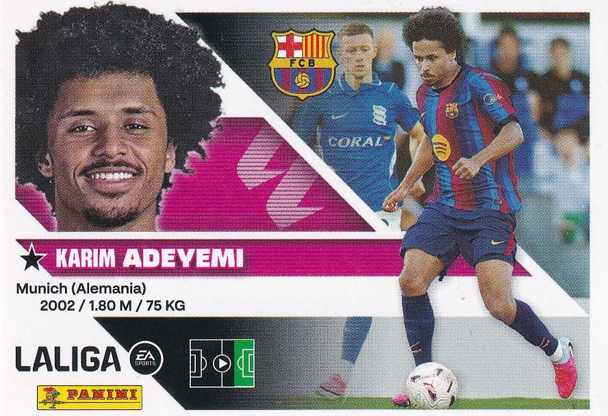 Panini | Liga Este | 2026-2027 | FC Barcelona | Basico | #UF19 | Adeyemi | Últimos Fichajes | 2ª Edición