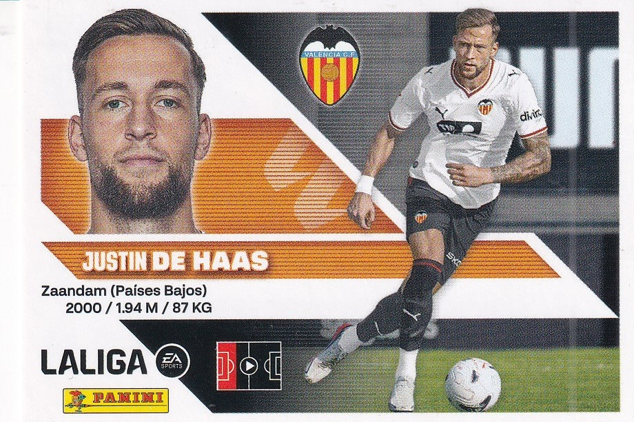 Panini | Liga Este | 2026-2027 | Valencia CF | Basico | #UF09 | De Haas | Últimos Fichajes | 2ª Edición