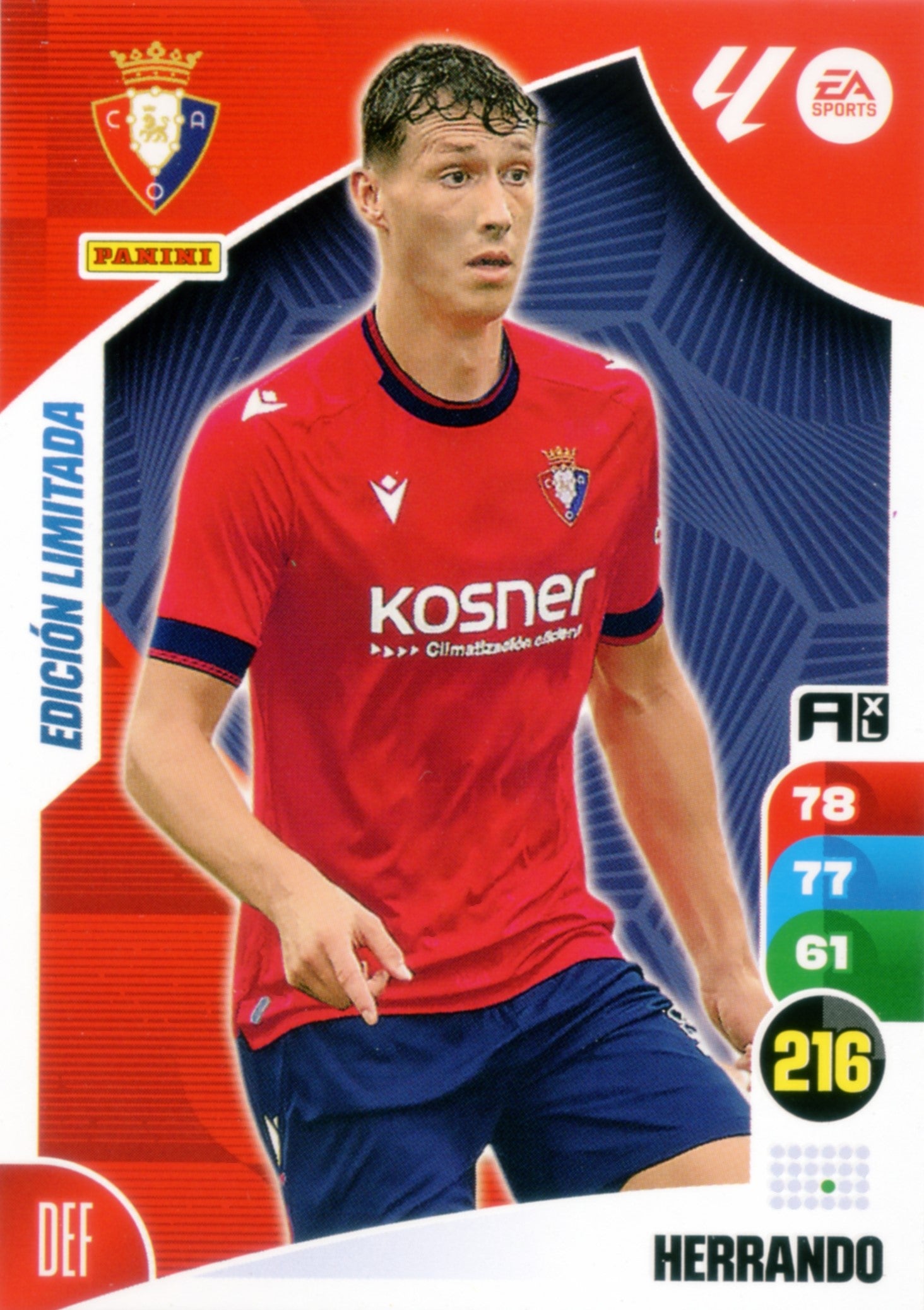 Herrando - Panini Adrenalyn XL La Liga 2024/2025 - Osasuna - Last Moment - Edición Limitada