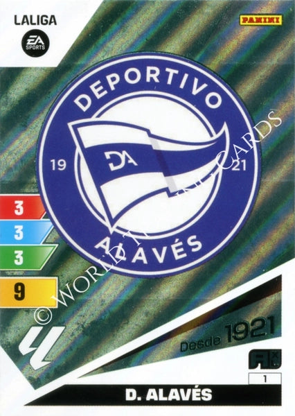 Cromo Trading Card Fútbol-Escudo-Alaves-Panini Adrenalyn XL 2023-2024-#001-Básico