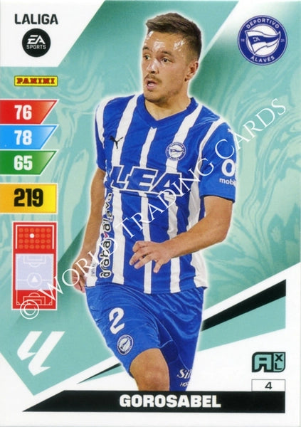 Cromo Trading Card Fútbol-Gorosabel-Alaves-Panini Adrenalyn XL 2023-2024-#004-Básico