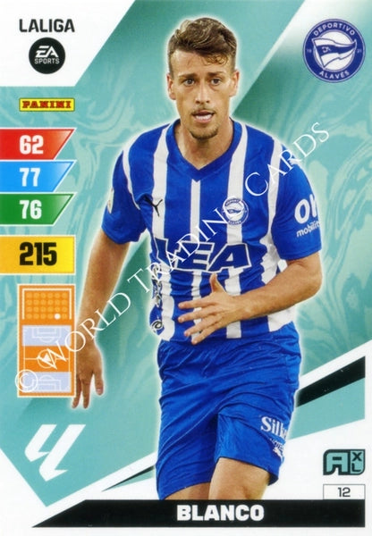 Cromo Trading Card Fútbol-Blanco-Alaves-Panini Adrenalyn XL 2023-2024-#012-Básico