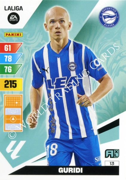 Cromo Trading Card Fútbol-Guridi-Alaves-Panini Adrenalyn XL 2023-2024-#013-Básico