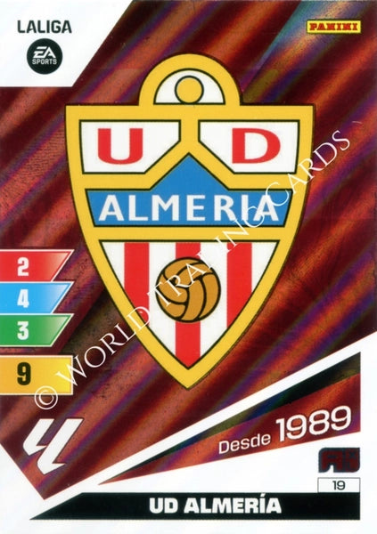 Cromo Trading Card Fútbol-Escudo-Almeria-Panini Adrenalyn XL 2023-2024-#019-Básico