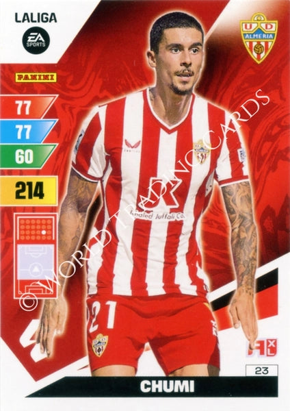 Cromo Trading Card Fútbol-Chumi-Almeria-Panini Adrenalyn XL 2023-2024-#023-Básico