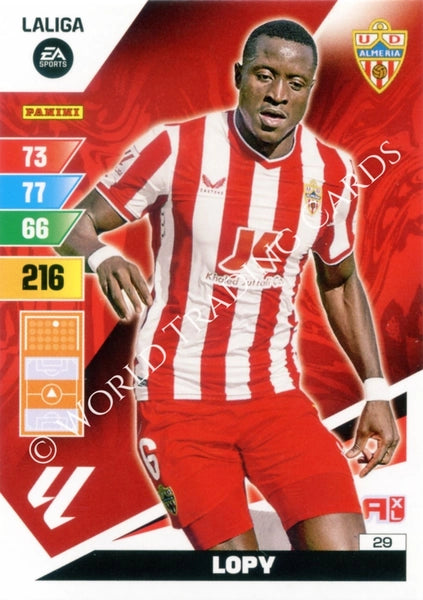 Cromo Trading Card Fútbol-Lopy-Almeria-Panini Adrenalyn XL 2023-2024-#029-Básico