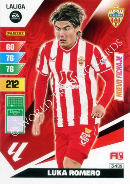Cromo Trading Card Fútbol-Luka Romero-Almeria-Panini Adrenalyn XL 2023-2024-#034bis-Básico