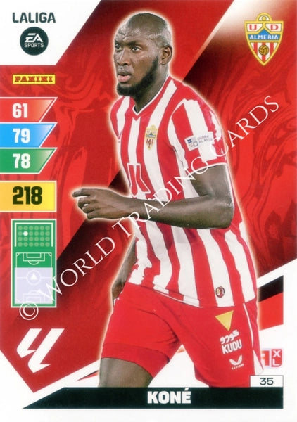 Cromo Trading Card Fútbol-Kone-Almeria-Panini Adrenalyn XL 2023-2024-#035-Básico