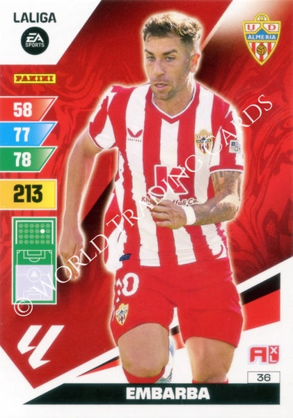 Cromo Trading Card Fútbol-Embarba-Almeria-Panini Adrenalyn XL 2023-2024-#036-Básico