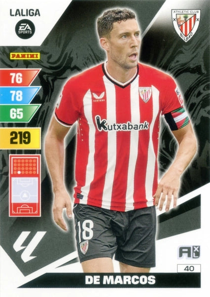 Cromo Trading Card Fútbol-De Marcos-Athletic Club-Panini Adrenalyn XL 2023-2024-#040-Básico